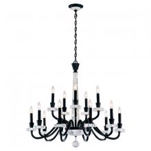  S9338-22OH - Amadeus 15 Light 120V Chandelier in Heirloom Gold with Optic Haze Quartz